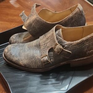 BED|STU Distressed Brown Leather Loafers
